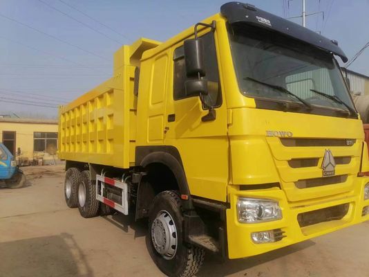 6-8L Engine Capacity Used Sinotruck HOWO 6*4 Dump Truck 10tires 20-30 Tons Yellow