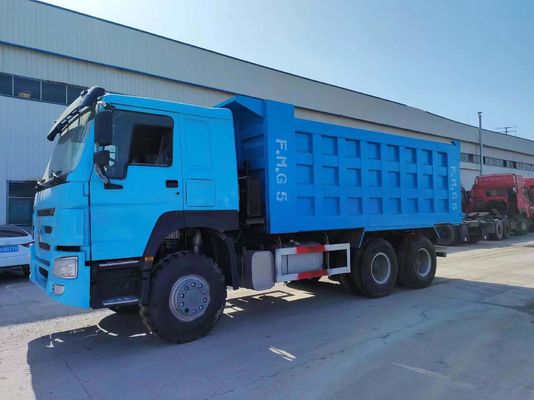 375HP Secondhand Peacock Blue Sinotruck HOWO 6*4 Dump Truck with Euro 3/4/5 Emission