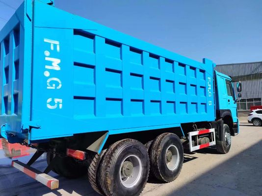 375HP Secondhand Peacock Blue Sinotruck HOWO 6*4 Dump Truck with Euro 3/4/5 Emission