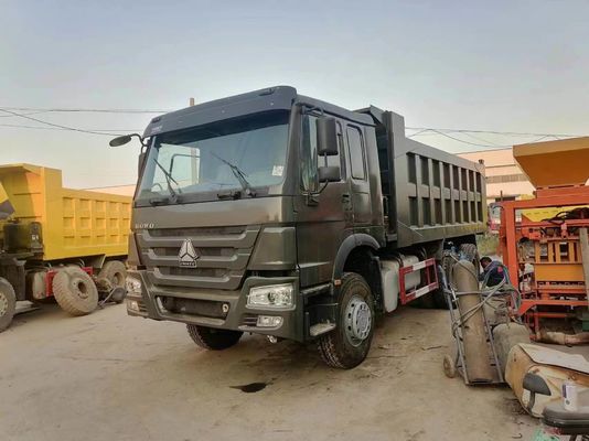 HOWO 6*4 Dump Truck Secondhand 10tires Gray Color Sinotruk 351-450hp 8500*2496*3450 mm