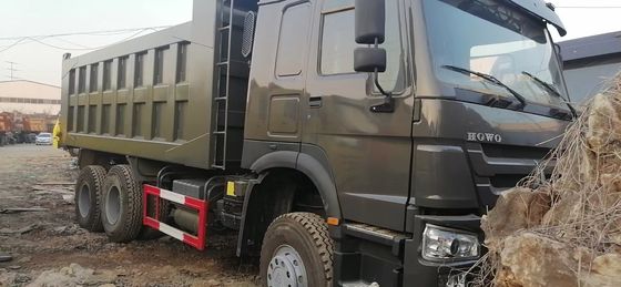 HOWO 6*4 Dump Truck Secondhand 10tires Gray Color Sinotruk 351-450hp 8500*2496*3450 mm