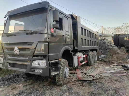 HOWO 6*4 Dump Truck Secondhand 10tires Gray Color Sinotruk 351-450hp 8500*2496*3450 mm