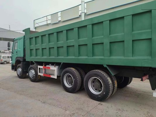 Tire 12.00r20 ECE Certified Sinotruk HOWO 8 times 4 Secondhand Dump Truck Green Color