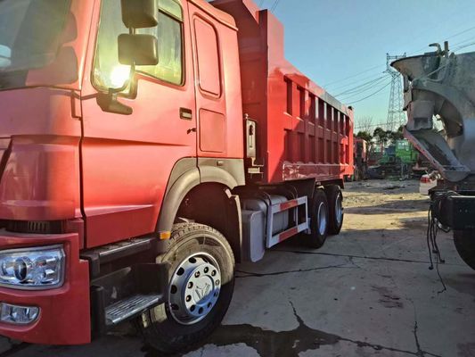 6*4 HOWO Tipper Truck with 6-8L Engine Capacity and ISO Tire Certification in Red Color
