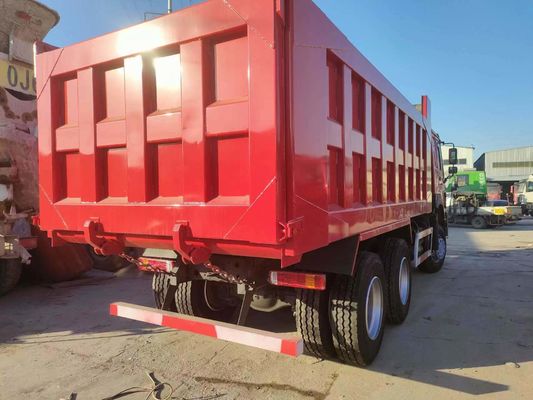 6*4 HOWO Tipper Truck with 6-8L Engine Capacity and ISO Tire Certification in Red Color