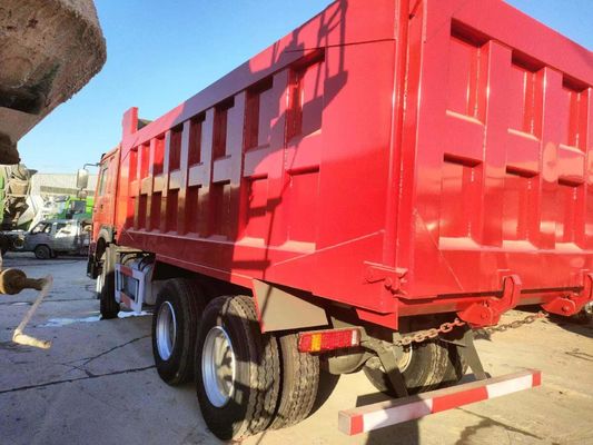 6*4 HOWO Tipper Truck with 6-8L Engine Capacity and ISO Tire Certification in Red Color