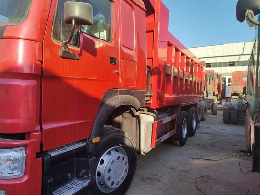6*4 HOWO Tipper Truck with 6-8L Engine Capacity and ISO Tire Certification in Red Color