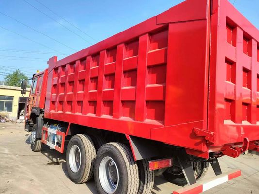 371HP HOWO 6*4 Construction Dump Truck Tipper Truck Red Transportation Truck with ≤5 Seats