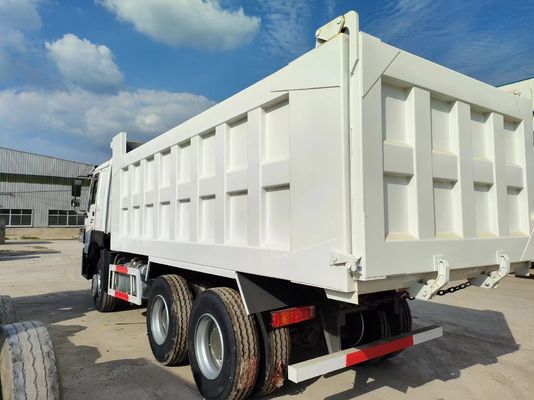 6×4 Front Lifting Style Dump Truck 351-450HP Secondhand Sinotruck HOWO 10wheeler White