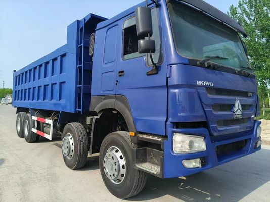 Used HOWO Tipper Truck 8X4 Dark Blue Euro3 for Heavy Duty Dump in Urban Construction