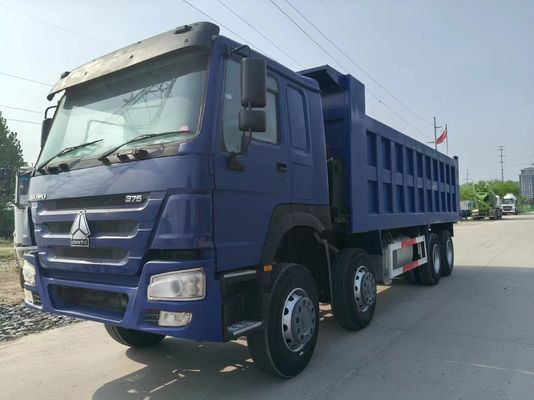 Used HOWO Tipper Truck 8X4 Dark Blue Euro3 for Heavy Duty Dump in Urban Construction