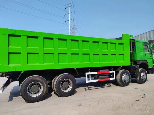 Radial Tire Design 12tires Sinotruk HOWO 8*4 Green Color Dump Truck for ≤5 Seats