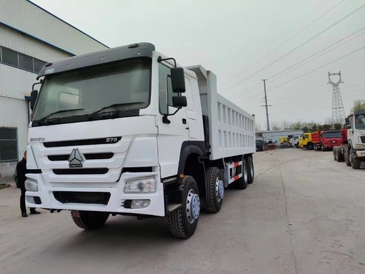 Radial Tire Design 375HP Sinotruk 12 Wheels HOWO 8*4 Dump Truck for White Transportation