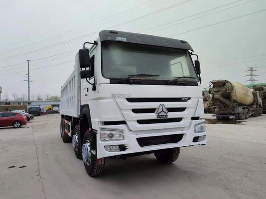 Radial Tire Design 375HP Sinotruk 12 Wheels HOWO 8*4 Dump Truck for White Transportation