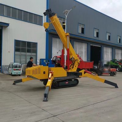 360 Degree Hydraulic Slewing Construction Lifter Tracked Mini 8 Ton Spider Crane with Customized Crane Jib