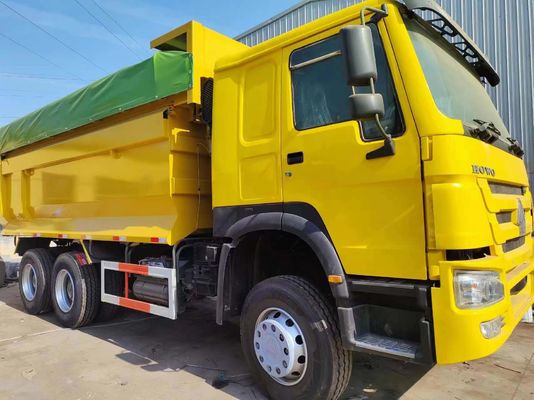 6*4 Yellow U-Type Tipper Truck Right Driving Construction Dump Trucks HOWO Seats ≤5