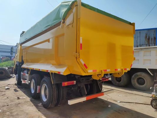 6*4 Yellow U-Type Tipper Truck Right Driving Construction Dump Trucks HOWO Seats ≤5