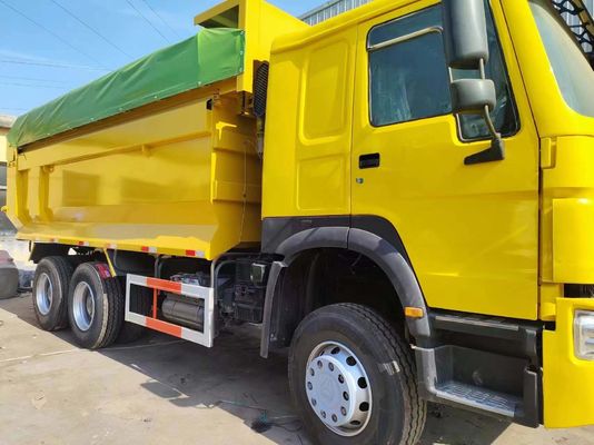 6*4 Yellow U-Type Tipper Truck Right Driving Construction Dump Trucks HOWO Seats ≤5
