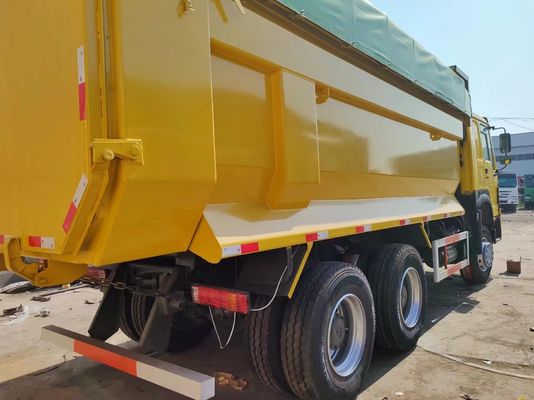 6*4 Yellow U-Type Tipper Truck Right Driving Construction Dump Trucks HOWO Seats ≤5