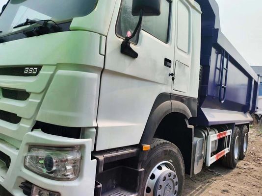 Sinotruck HOWO 6*4 Dump Truck Secondhand Truck 10tires White and blue U-Type for Loads