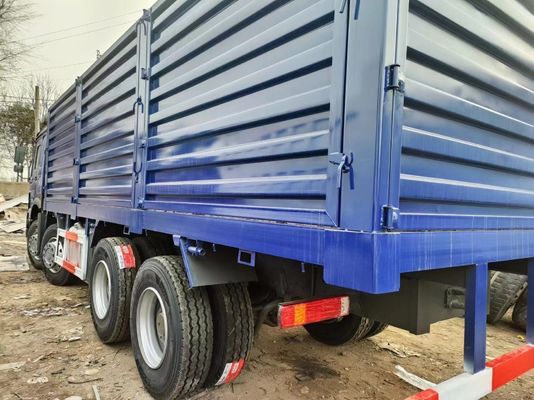 Sinotruck HOWO Blue 8*4 Box Truck 10tires Secondhand Truck with 6×4 Drive Wheel